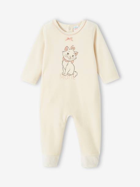 Fluwelen babypakje meisjesbaby Disney® Marie de Aristokatten vanille - vertbaudet enfant 