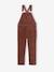 Salopette voor meisjes van ribfluweel chocoladebruin+dennen+oudroze - vertbaudet enfant 