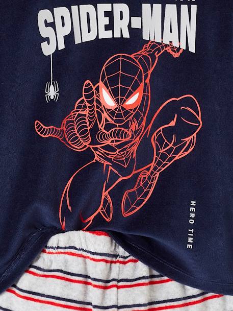 Marvel® Spider-Man jongenspyjama van fluweel marineblauw - vertbaudet enfant 