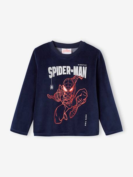 Pyjama garçon Marvel® Spider-Man en velours marine - vertbaudet enfant 