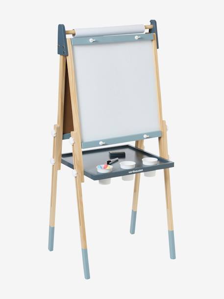 Tableau pliable et réglable en hauteur 3 en 1 en bois FSC® marine+multicolore+Rose - vertbaudet enfant 