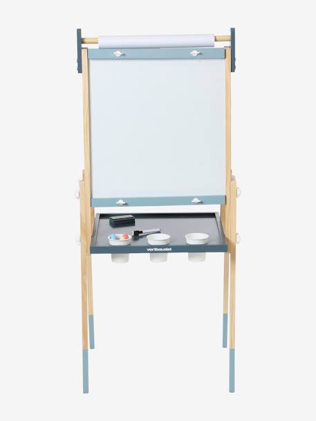 Tableau pliable et réglable en hauteur 3 en 1 en bois FSC® marine+multicolore+Rose - vertbaudet enfant 