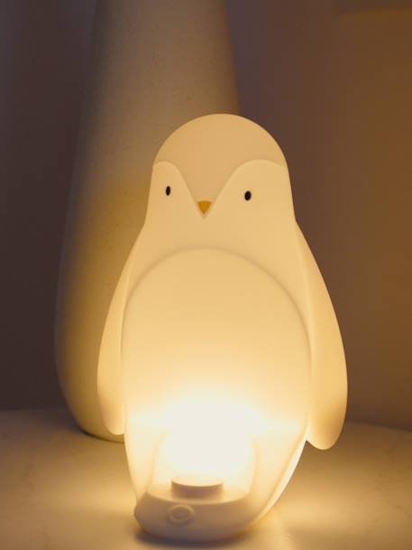 Veilleuse Portable 2-en-1 Pingouin pour chambre d'enfant avec Lumière d'¼uf Portable Pingouin blanc - vertbaudet enfant 