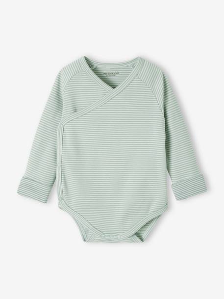 Lot de 5 bodies bébé évolutif ouverture naissance bleu grisé - vertbaudet enfant 