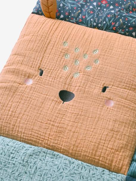 Tapis de sol / fond de parc patchwork coton et velours BROCÉLIANDE vert imprimé - vertbaudet enfant 