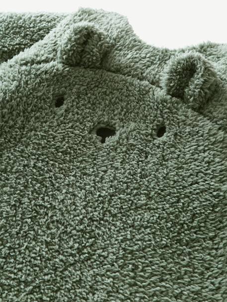 Gigoteuse hiver manches amovibles en polaire Ours GREEN FOREST beige foncé+écru+vert sauge - vertbaudet enfant 