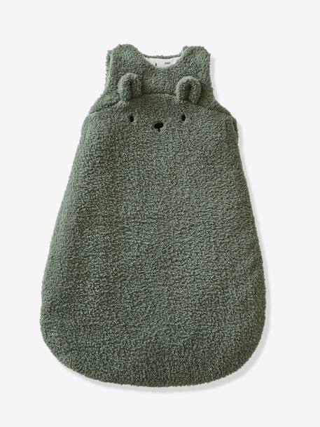 Gigoteuse hiver manches amovibles en polaire Ours GREEN FOREST beige foncé+écru+vert sauge - vertbaudet enfant 