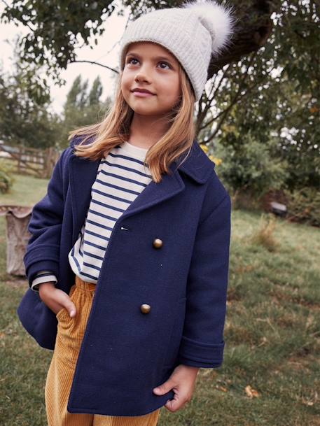 Fille-Manteau officier en drap de laine fille