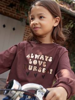 Uitlopend meisjes-T-shirt met glimmend metallic effect  - vertbaudet enfant