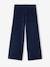 Wijde legging van glanzend ribfluweel voor meisjes marineblauw - vertbaudet enfant 