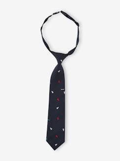 Garçon-Accessoires-Cravate, noeud papillon, ceinture-Cravate de Noël motifs sapins garçon