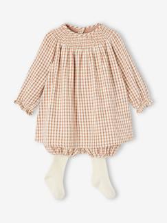 Baby-Driedelige babyset jurk, bloomer en maillot