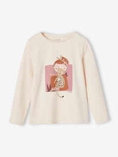 T-shirt motief "Egerie" (muze) meisjes lange mouwen  - vertbaudet enfant