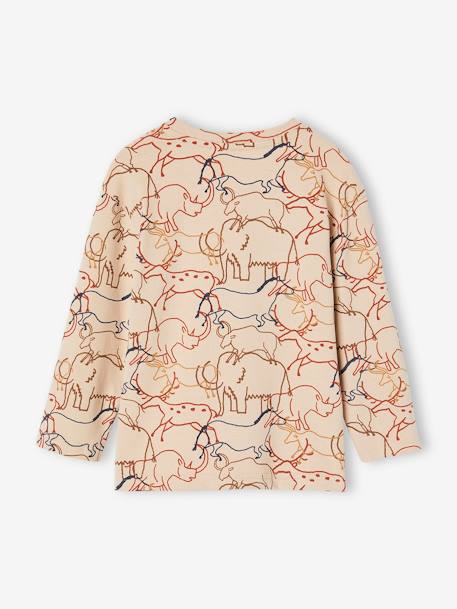Tee-shirt préhisto-graphique garçon beige - vertbaudet enfant 