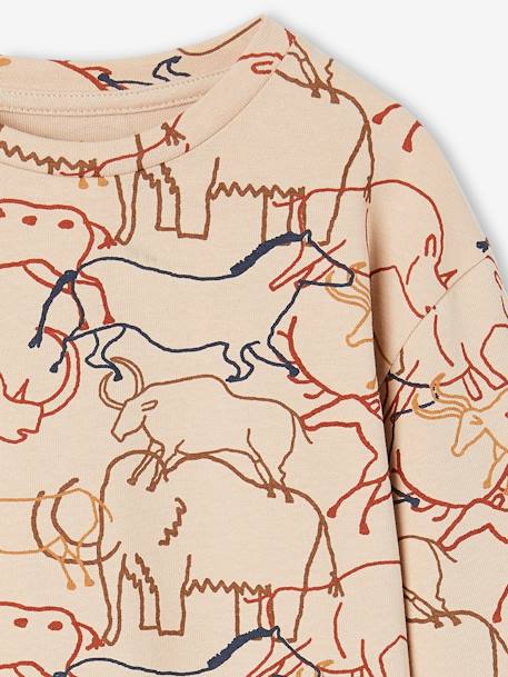 Tee-shirt préhisto-graphique garçon beige - vertbaudet enfant 