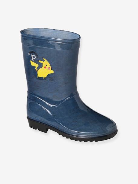 Bottes de pluie Pokemon Pikachu bleu grisé - vertbaudet enfant 