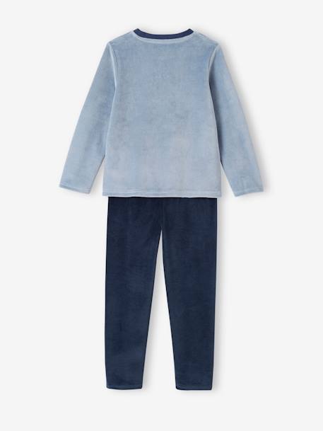 Lot de 2 pyjamas garçon velours tractopelle vert sauge - vertbaudet enfant 