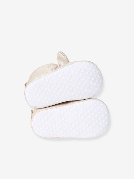Chaussons souples avec noeud bébé or - vertbaudet enfant 