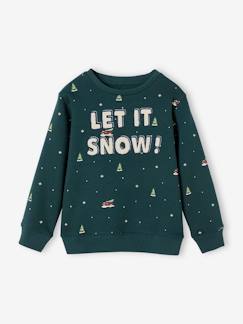 Sweater met kerstboodschap voor jongens  - vertbaudet enfant