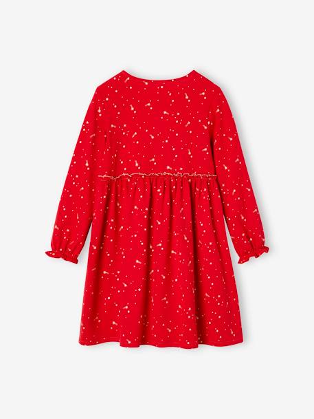 Robe de fête fille motifs étoiles irisés marine+rouge - vertbaudet enfant 