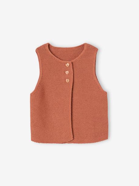 3-delige babyset legging + vestje + blouse terracottategel - vertbaudet enfant 