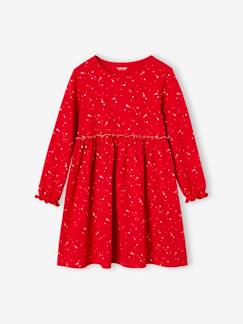 -Robe de fête fille motifs étoiles irisés 