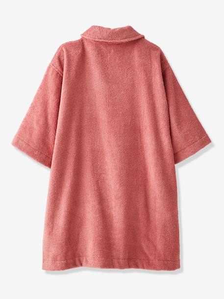 Peignoir Oversize enfant uni avec coton recyclé, personnalisable bois de rose+vert sapin - vertbaudet enfant 