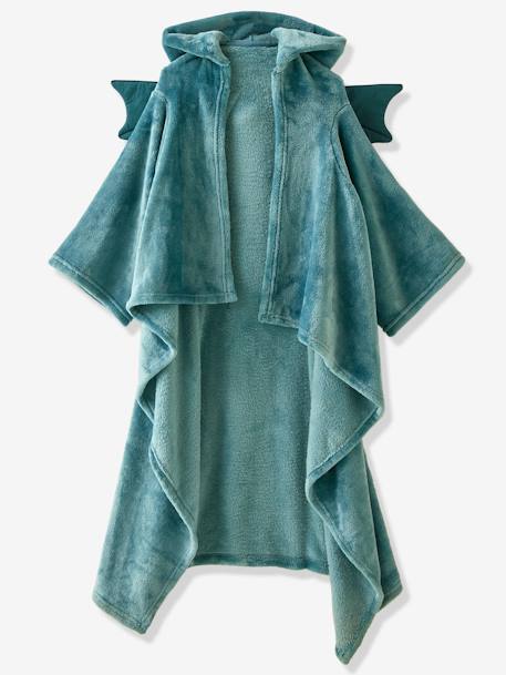 Plaid à manches et capuche Animal parme foncé+roux+vert - vertbaudet enfant 