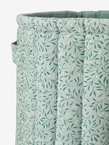 Panier de rangement XL en gaze de coton Brocéliande vert imprimé - vertbaudet enfant 