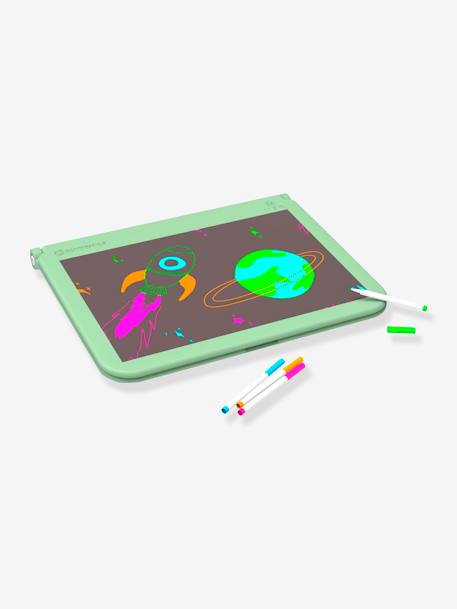 KIDYDRAW-PRO - Mobiele lichttafel - KIDYWOLF kaki+rozen - vertbaudet enfant 