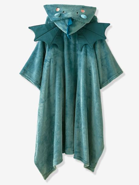 Plaid à manches et capuche Animal parme foncé+roux+vert - vertbaudet enfant 