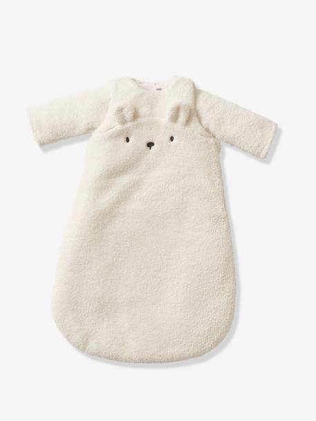 Gigoteuse hiver manches amovibles en polaire Ours GREEN FOREST beige foncé+écru - vertbaudet enfant 