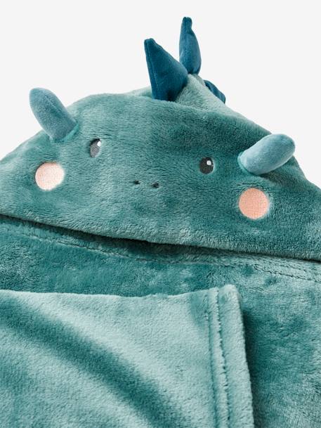 Plaid à manches et capuche Animal parme foncé+roux+vert - vertbaudet enfant 