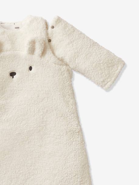 Gigoteuse hiver manches amovibles en polaire Ours GREEN FOREST beige foncé+écru - vertbaudet enfant 