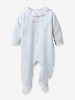Baby-Pyjama,  overpyjama-Velours geborduurd slaappakje CYRILLUS