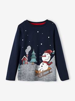 T-shirt de Noël motif bonhomme de neige garçon  - vertbaudet enfant