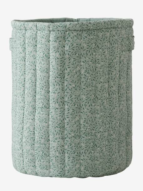 Panier de rangement XL en gaze de coton Brocéliande vert imprimé - vertbaudet enfant 