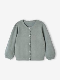 Baby-Trui, vest, sweater-Cardigan met opengewerkte hartjes voor babymeisjes