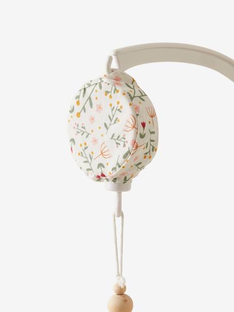 Mobile musical Renard - FLEURETTES blanc imprimé - vertbaudet enfant 