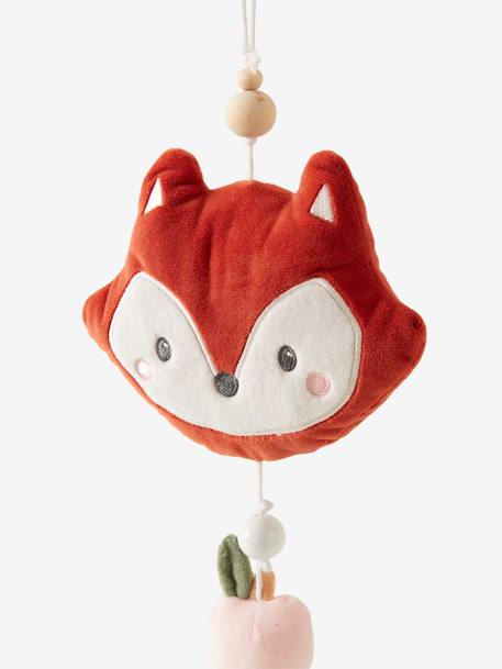 Mobile musical Renard - FLEURETTES blanc imprimé - vertbaudet enfant 