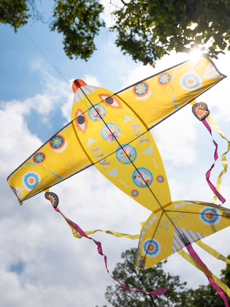 Cerf-volant maxi jaune+violet - vertbaudet enfant 