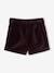 Short fantaisie en velours lisse fille aubergine - vertbaudet enfant 
