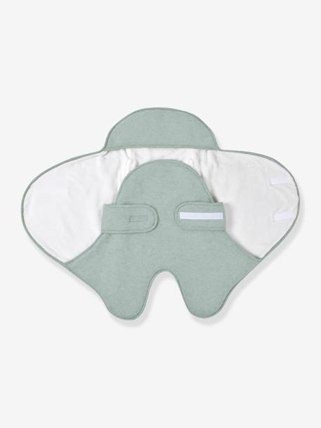 Couverture Babynomade double polaire rose poudré+vert sauge - vertbaudet enfant 
