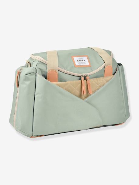 Luiertas Sydney II van BEABA beige, bedrukt+saliegroen - vertbaudet enfant 