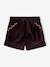 Short fantaisie en velours lisse fille aubergine - vertbaudet enfant 