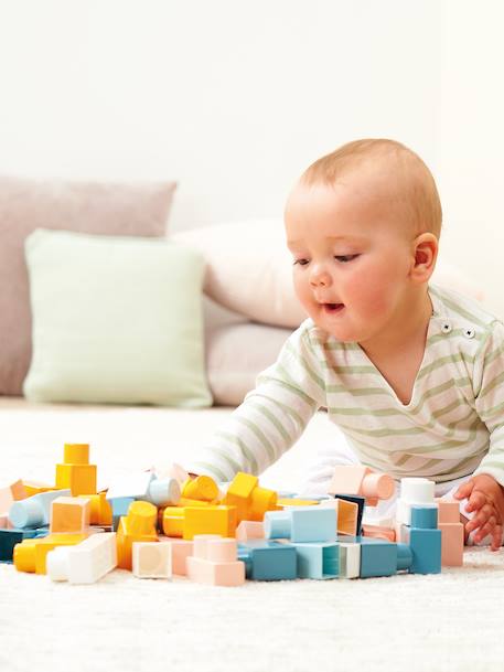 Mes premières briques - 50 pces - bleu ciel - vertbaudet enfant 