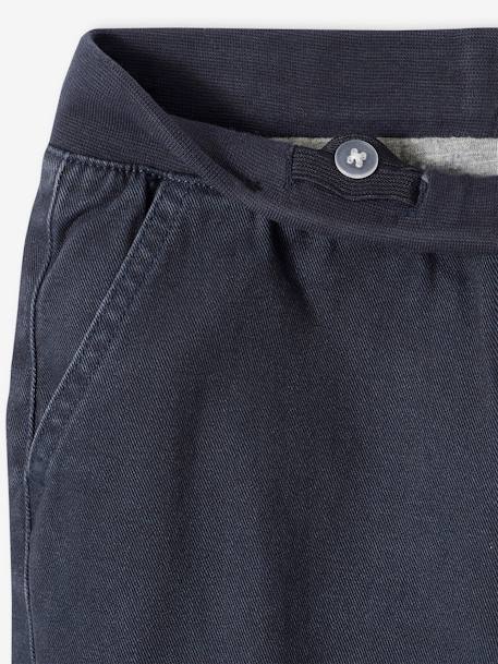 Pantalon battle doublé garçon facile à enfiler bleu nuit+kaki - vertbaudet enfant 