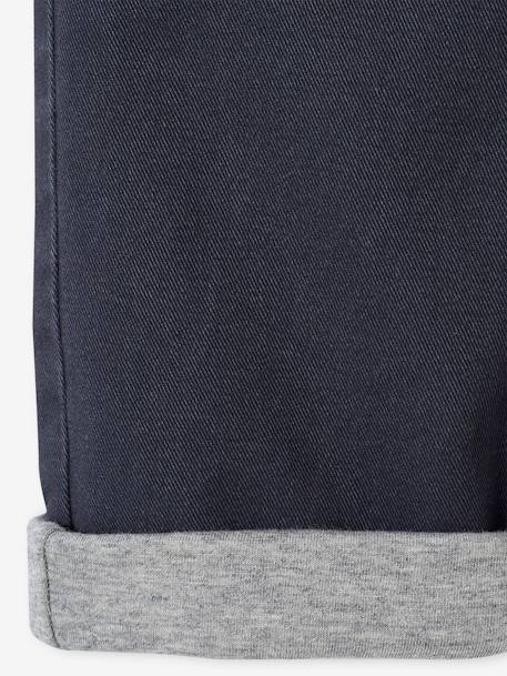 Gevoerde battlebroek voor jongens, eenvoudig aan te trekken kaki+nachtblauw - vertbaudet enfant 