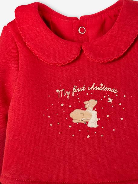 Ensemble Noël bébé : robe, bandeau et collants rouge - vertbaudet enfant 