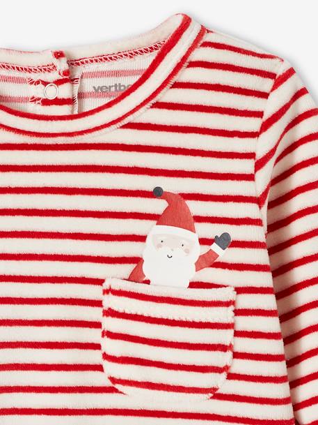 Kerstpyjama voor baby's van fluweel gemêleerd grijs - vertbaudet enfant 